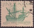 Poland - 1963 - Ships - 1,15 ZT - Verde - Polonia, Ships - Scott 1131 - Karaka Merchantman S.XV - 0